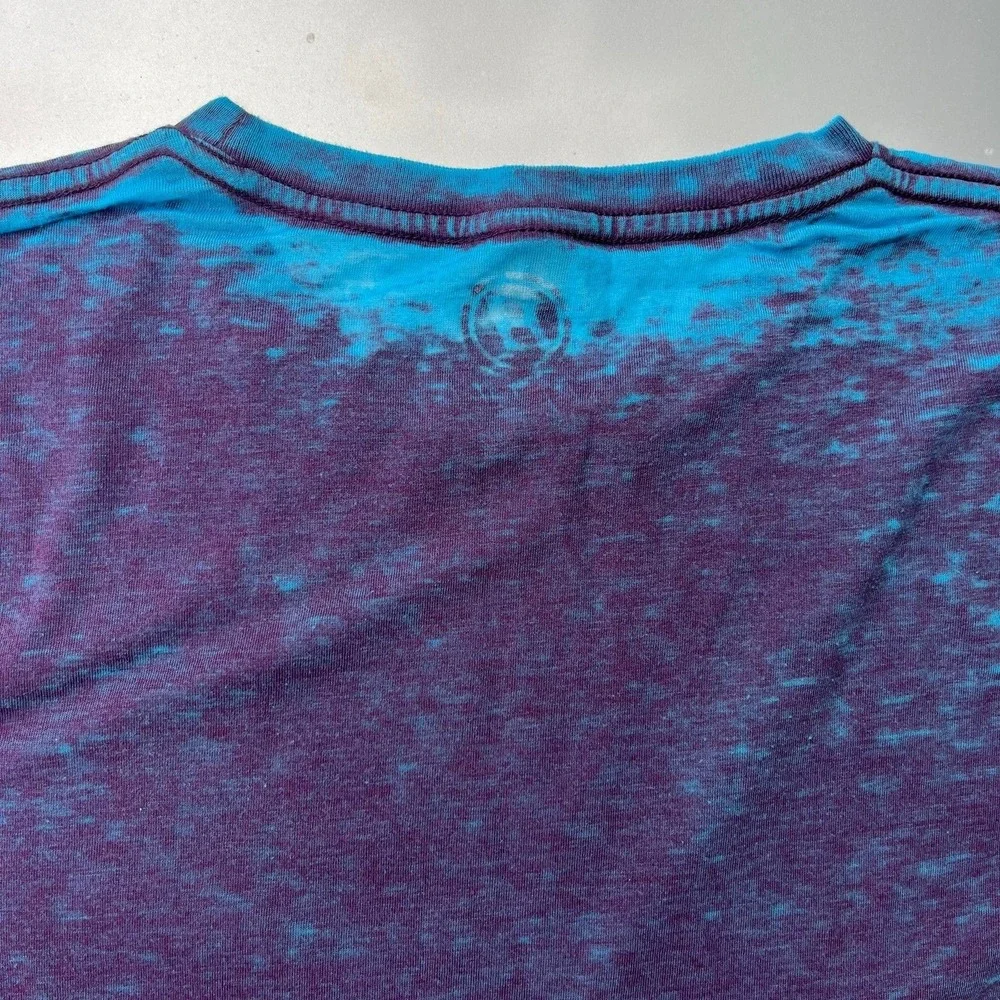 Blue and purple tye dye type of style Jimi Hendrix t-shirt